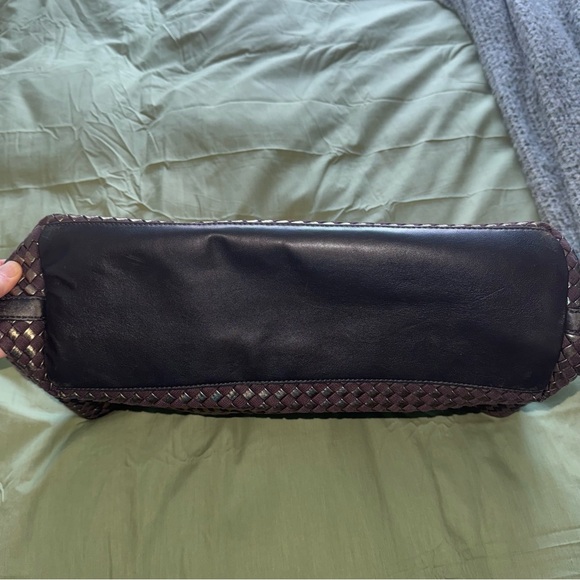 Banana Republic Tangiers Woven Leather Large Tote Bag Brown Bronze - Picture 4 of 10